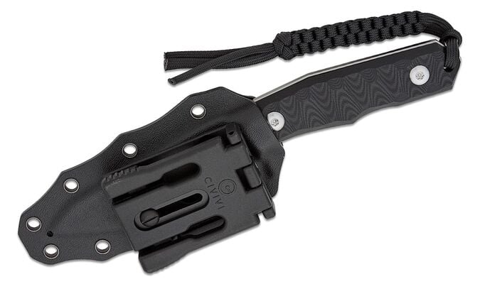 CIVIVI Black G10 Handle Stonewashed D2 Blade With 1PC Black Lanyard, Black Kydex Sheath and T-Clip F - KNIFESTOCK