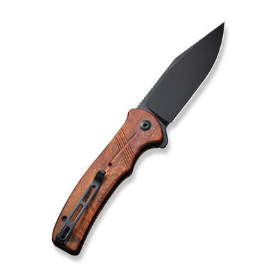 CIVIVI Cogent Guibourtia Wood Handle Black Stonewashed 14C28N Blade C20038D-8 - KNIFESTOCK
