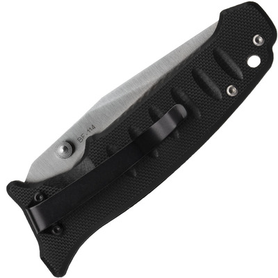 BLACK FOX couteau tactique DROP POINT LAME 440C MANCHE NOIR CAOUTCHOUC NYLON BF-114 - KNIFESTOCK