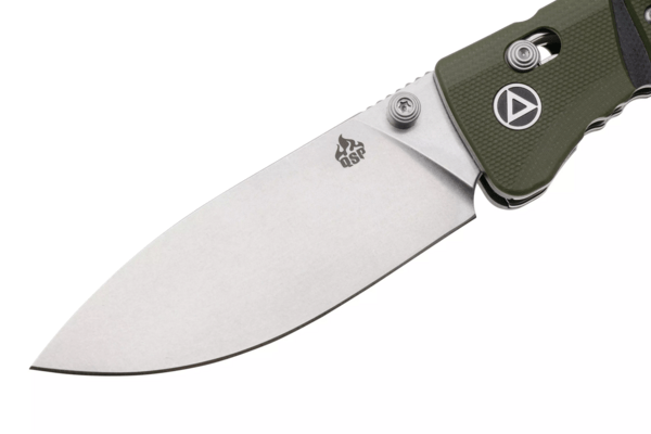 QSP Knife Ripley, Glyde lock, 14C28N stonewashed, Green/Black G10 QS160-C1 - KNIFESTOCK