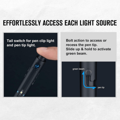 Olight O&#039;Pen Glow Rechargeable Penlight (Black, 120 Lumens) - KNIFESTOCK