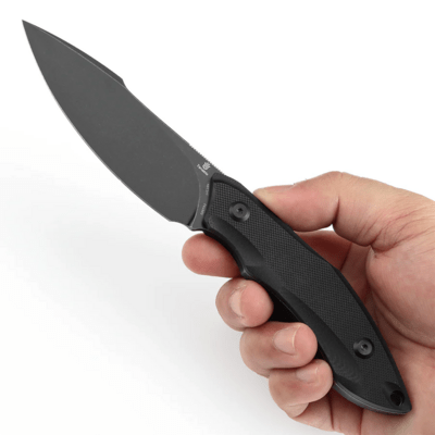 TENABLE Luccio Blackwash 14C28N Fixed Blade G007A2 - KNIFESTOCK