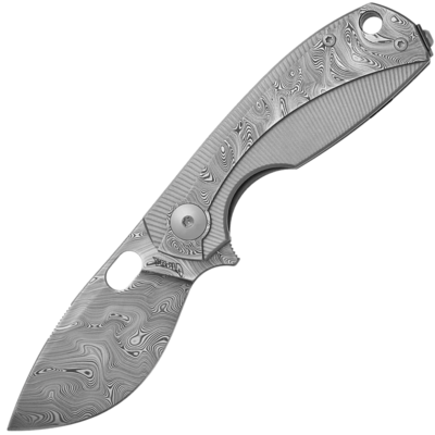 Viper LILLE DAMASCO Bjorkmans Twist Pattern, TITANIUM w damascus overlay VA5964TI - KNIFESTOCK