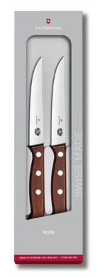Victorinox 5 1230 12G Wood nože na steak a pizzu 12cm hnědé dřevo 2ks - KNIFESTOCK
