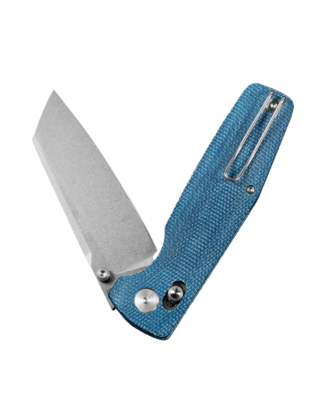 Bestech SLASHER D2 Stone wash Micarta Blue Bar Lock BG56C-1 - KNIFESTOCK