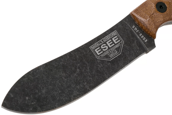 ESEE Knives ESEE JAMES GIBSON 5 NESSMUK, manches en Micarta sculpté marron, Black Oxide - KNIFESTOCK