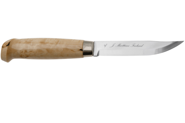 Marttiini Lynx 132 Stainless Steel/Curly Birch/Leather 132010 - KNIFESTOCK