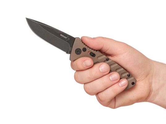 Böker Plus 01BO424 Strike Coyote Spearpoint Klinge aus AUS-8 - KNIFESTOCK