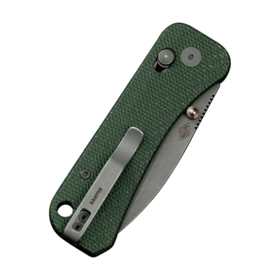 WE Green Canvas Micarta HandleGray Stonewashed CPM S35VN BladeCrossbar Lock WE - KNIFESTOCK