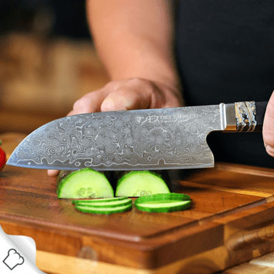 DELLINGER Santoku 180 mm Manmosu Professzionális Damaszkuszi - KNIFESTOCK