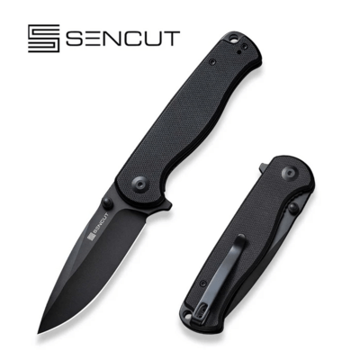 Sencut Errant Black G10 Handle Black 9Cr18MoV BladeLiner Lock S23054B-1 - KNIFESTOCK