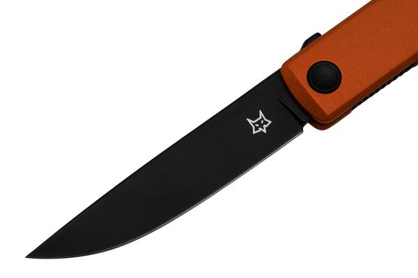 Fox Knives FOX CHNOPS FOLDING KNIFE STAINLESS STEEL BECUT TOP SHIELD BLADE,ALUMINIUM ORANGE HANDLE F - KNIFESTOCK