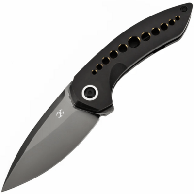 Kansept ODD 21 Mirror DLC CPM20CV,Blackwash Ti with Bronze Anodized Holes K1077A6 - KNIFESTOCK