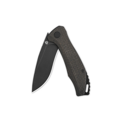 QSP Knife Raven D2, , Rough micarta, dark brown QS122-D2 - KNIFESTOCK