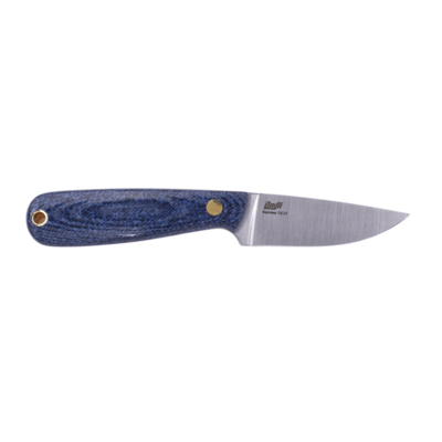 Brisa Necker 70-Bluejeans micarta 12C27 Flat Sheath Necker 70 Leather BRS-003-9821-1549 - KNIFESTOCK