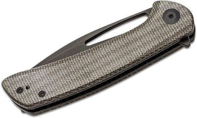 SENCUT Honoris Micarta Vert Foncé/Lavage Noir 9Cr18MoV SA07B - KNIFESTOCK
