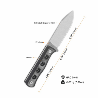 QSP Knife Canary Fixed Blade QS155-B1 - KNIFESTOCK