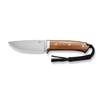 CIVIVI Cloud Peak Guibourtia Wood Handle With Nickel-Silver Guard Satin Finished Nitro-V - KNIFESTOCK