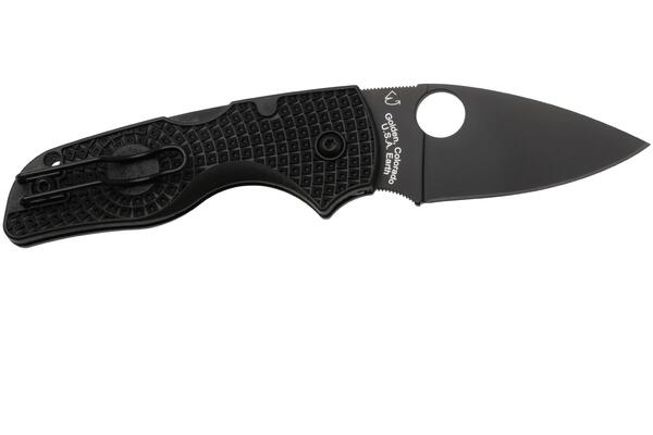 Spyderco Lil Native Black Lightweight Black Blade Reveal 14 C230PBBK - KNIFESTOCK