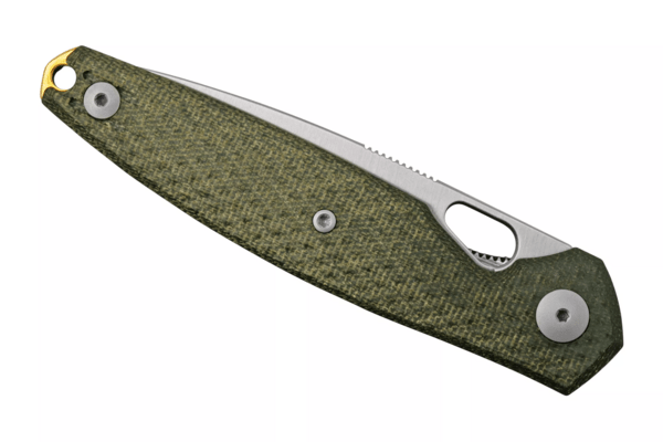 Giant Mouse ACE REO Green Canvas Micarta / Satin Magnacut - KNIFESTOCK