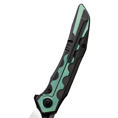 BESTECH SAMARI M390, Satin+Black, Titanium, Black+Green BT2009C - KNIFESTOCK