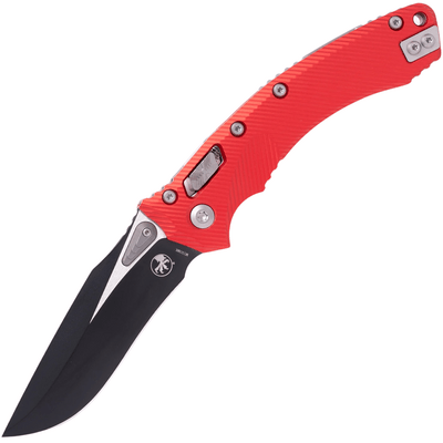 Microtech AMPHIBIAN RAM-LOK S/E BLACK STANDARD FLUTED ALUMINUM RED 137RL-1FLRD - KNIFESTOCK