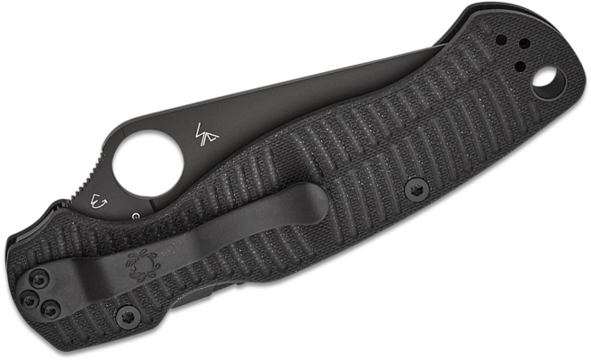 Spyderco Para Military 2 Salt Black G-10 CPM MagnaCut Black Blade Reveal 14 C81GMCBKP2 - KNIFESTOCK