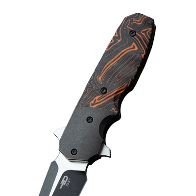 Bestech FREEFALL S35VN, Black stonewashed+Flat satin, Titanium+Black Orange G10, Black BT2007B - KNIFESTOCK