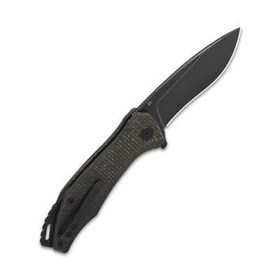 QSP Knife Raven D2, , Rough micarta, dark brown QS122-D2 - KNIFESTOCK