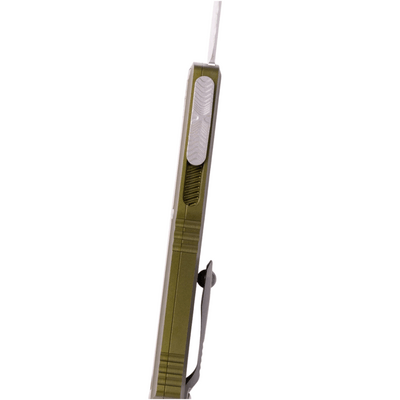 Microtech HERA II MINI D/E STONEWASH PART SERRATE OD GREEN 1702M-11OD - KNIFESTOCK