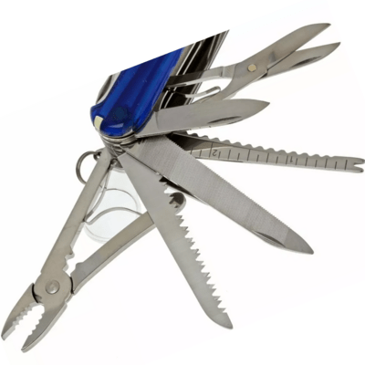 VICTORINOX SWISS CHAMP, bleu translucide 1.6795.T2 - KNIFESTOCK