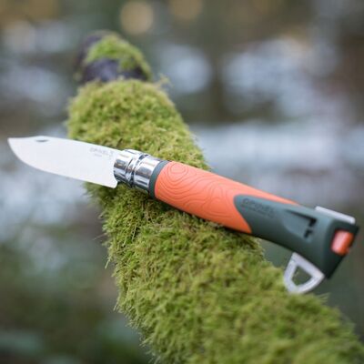 Opinel VRI N°12 Inox Explorer Orange / Grön 001974 - KNIFESTOCK