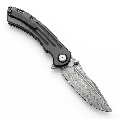 KANSEPT Pretatout Damascus 0.137&#039;&#039;/3.5mm Carbon Fiber,G10 K1032D3 - KNIFESTOCK