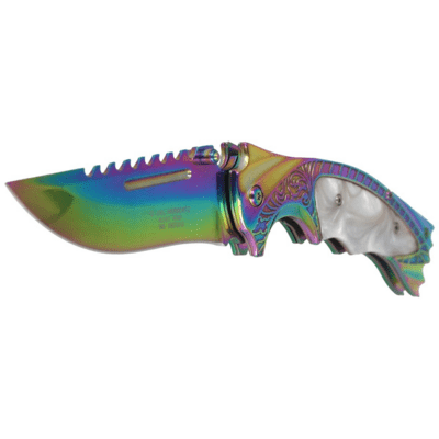 CJH One-Hand Knife, Rainbow - KNIFESTOCK