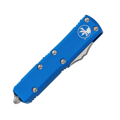 MICROTECH UTX-85 D/E Stonewash Standard Blue 232-10BL - KNIFESTOCK