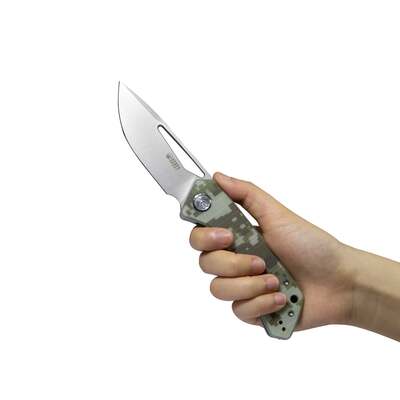 KUBEY Thalia Front Flipper EDC Pocket Folding Knife Camo G10 Handle KU331I - KNIFESTOCK