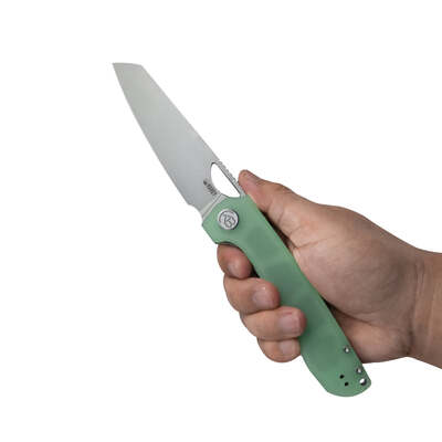 Kubey Elang Liner Lock Folding Knife Jade G10 Handle KU365C - KNIFESTOCK