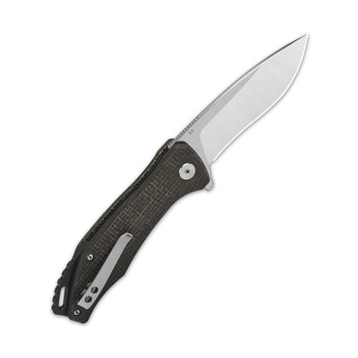 QSP Knife Raven D2, , Rough micarta, dark brown QS122-D1 - KNIFESTOCK