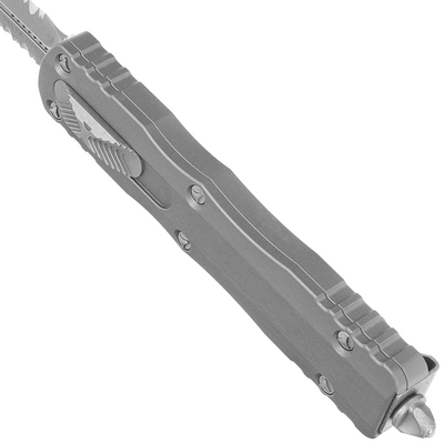 Microtech DIRAC DELTA APOCALYPTIC PART SERRATE NATURAL CLEAR 227-11APNC - KNIFESTOCK