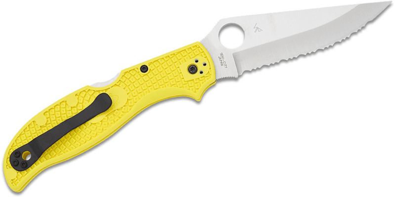 Spyderco Stretch 2 XL Salt Yellow Lightweight C258SYL - KNIFESTOCK