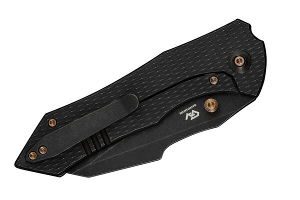 WE High-Fin XL Gavko Knives Titanium Handle Black Stonewashed CPM 20CV Framelock WE24010-1 - KNIFESTOCK