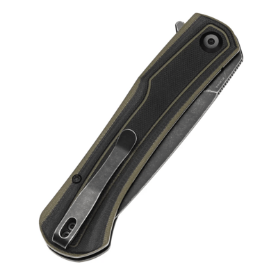 Tenable Knives Kratos Blackwash Nitro-V Black &amp; Green G10 - KNIFESTOCK
