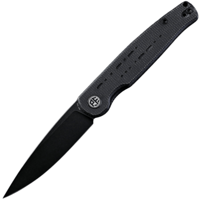 Petrified Fish PFE07 Morse Black Stonewashed 154CM Black Micarta PFE07DMDW - KNIFESTOCK