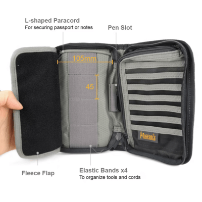 Magforce EDC Passport Pouch - 500D W/P Black #A0828B02 - KNIFESTOCK
