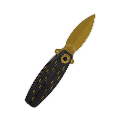 QSP Knife Beetle Pocket knife Blade:14C28N, bronze, G10, Linerlock QS162-C  - KNIFESTOCK
