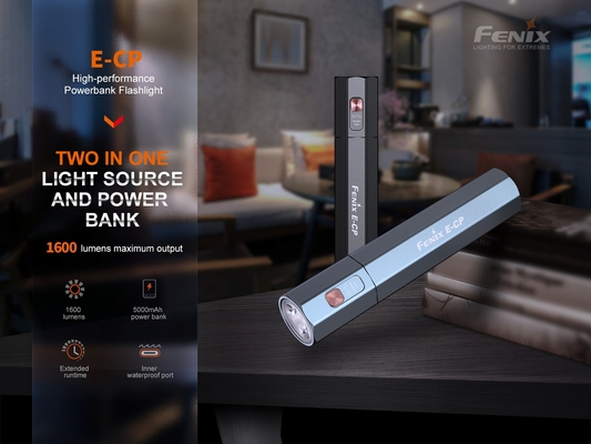 Fenix E-CP Powerbank with lamp Blue ECPBLUE - KNIFESTOCK