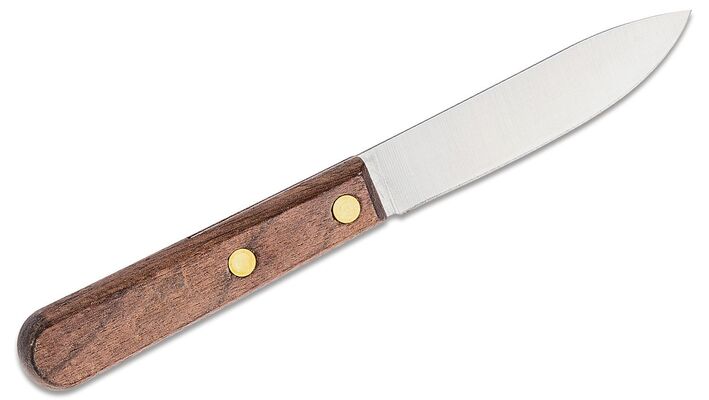 ONTARIO Old Hickory Bird and Trout Knife 3.375&quot; Carbon Steel Blade, Leather Sheath ON7027 - KNIFESTOCK