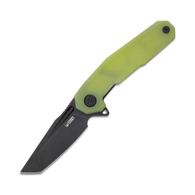 Cubey Carve Liner Lock Folding Knife Translucent Yellow G10 Handle KB237J - KNIFESTOCK