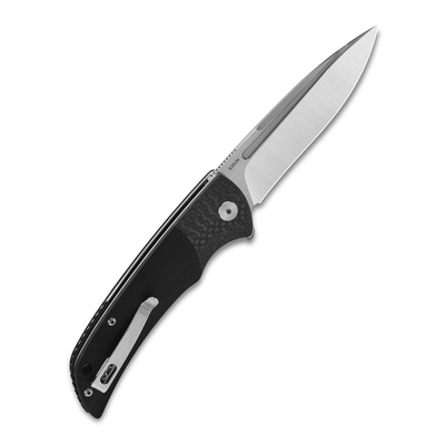 QSP Knife Harpyie, Satin CPM S35VN Blade, CF Bolster &amp; Black G10 Handle QS129-B - KNIFESTOCK