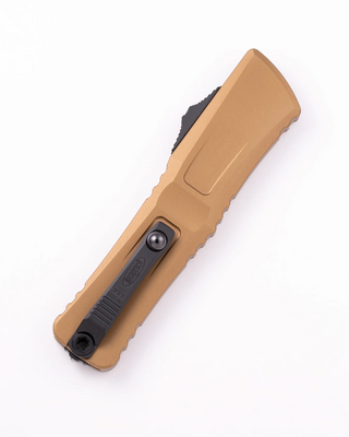 Microtech COMBAT TROODON GEN III T/E BLACK FULL SERRATE TAN 1144-3TA - KNIFESTOCK